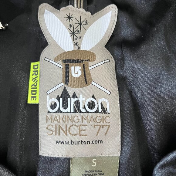 Burton Snowboard Pants/Bibs Women's Size Small Black and White Carnation Print - Picture 3 of 4